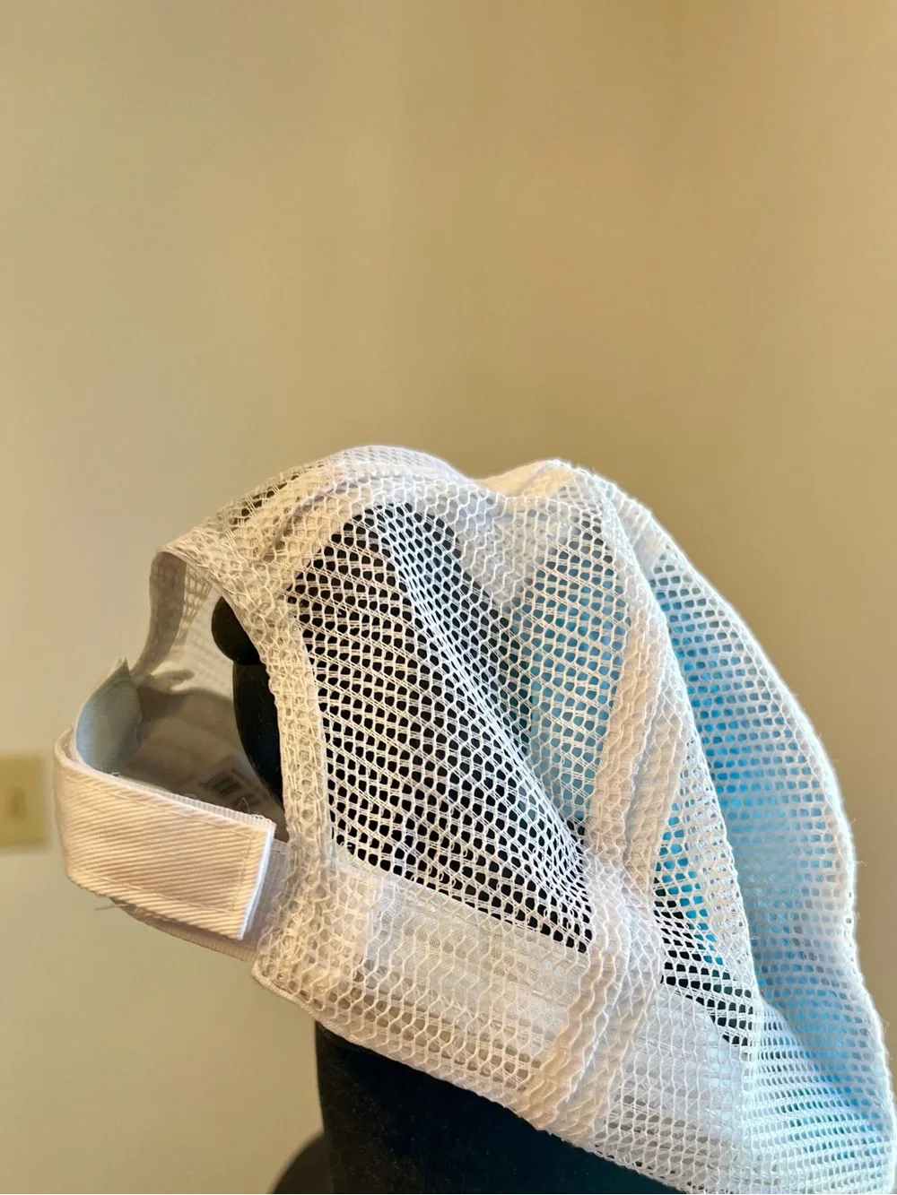 Sequin Mesh Trucker Cap. Aqua Blue. P80